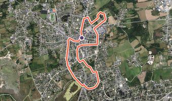 Vue aérienne de la balade « Balade Fleurie » avec son tracé