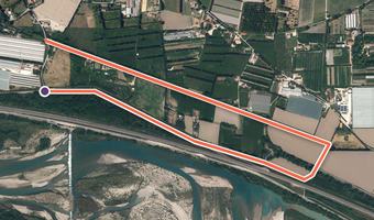 Vue aérienne de la balade « Canal du Puy - 3 » avec son tracé