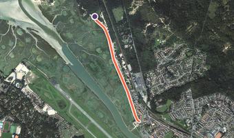 Vue aérienne de la balade « Chemin des Molières » avec son tracé