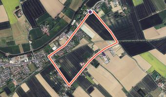Vue aérienne de la balade « Chemin du Château » avec son tracé