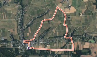 Vue aérienne de la balade « Circuit 1 - Vouvray » avec son tracé