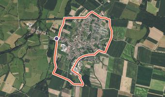 Vue aérienne de la balade « Circuit de la Chouette » avec son tracé
