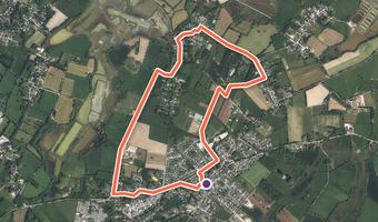 Vue aérienne de la balade « Circuit de la Duchesse » avec son tracé