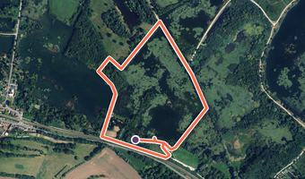 Vue aérienne de la balade « Circuit de la Fontinette » avec son tracé