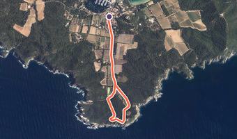Vue aérienne de la balade « Circuit du Midi » avec son tracé