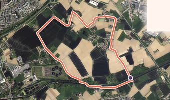Vue aérienne de la balade « Circuit du Plouys » avec son tracé