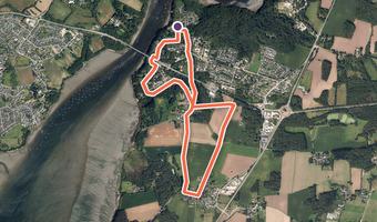 Vue aérienne de la balade « Circuit du Pont du Bonhomme » avec son tracé