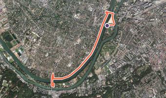 Vue aérienne de la balade « Circuit Monet » avec son tracé