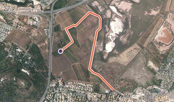 Vue aérienne de la balade « Domaine de Maraval » avec son tracé
