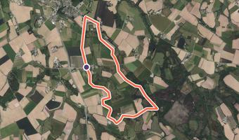 Vue aérienne de la balade « La Foulée Verte » avec son tracé