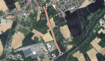 Vue aérienne de la balade « La Grande Allée » avec son tracé