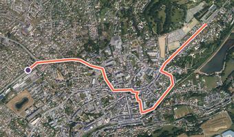 Vue aérienne de la balade « Ligne 25 Piétonne vers Bois Champion » avec son tracé