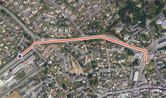 Vue aérienne de la balade « Ligne 25 Piétonne vers Lycée J. Prévost » avec son tracé