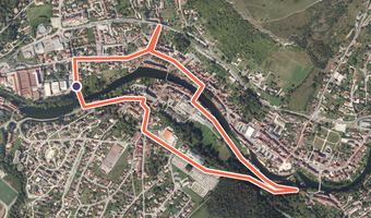 Vue aérienne de la balade « Parcours de Vie » avec son tracé