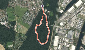 Vue aérienne de la balade « Parcours Sportif du Neuhof » avec son tracé