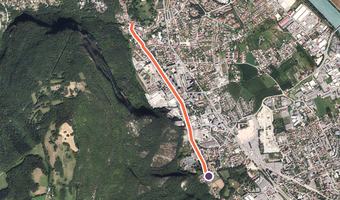 Vue aérienne de la balade « Sassenage Village » avec son tracé