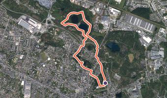 Vue aérienne de la balade « Sentier de l'Ardoise » avec son tracé