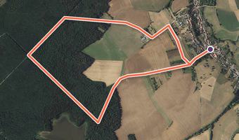 Vue aérienne de la balade « Sentier de la Maquignere » avec son tracé