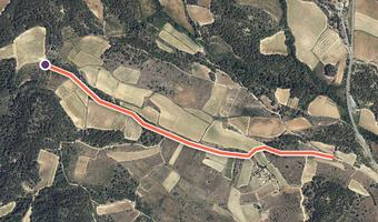 Vue aérienne de la balade « Sentier des Capitelles - Retour 3 » avec son tracé